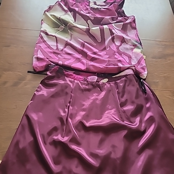 Calvin Klein Skirt set Size Small pleated Skirt A-line Fit & Flare Spring Purple - Picture 15 of 16